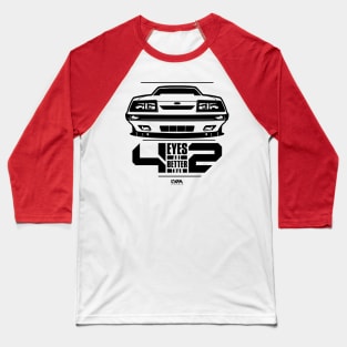 Four Eyes are Better than Two Fox Body Ford Mustang Baseball T-Shirt